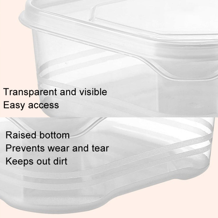 2000ml Refrigerator Storage Box Large Capacity Transparent Fresh Food Organiser