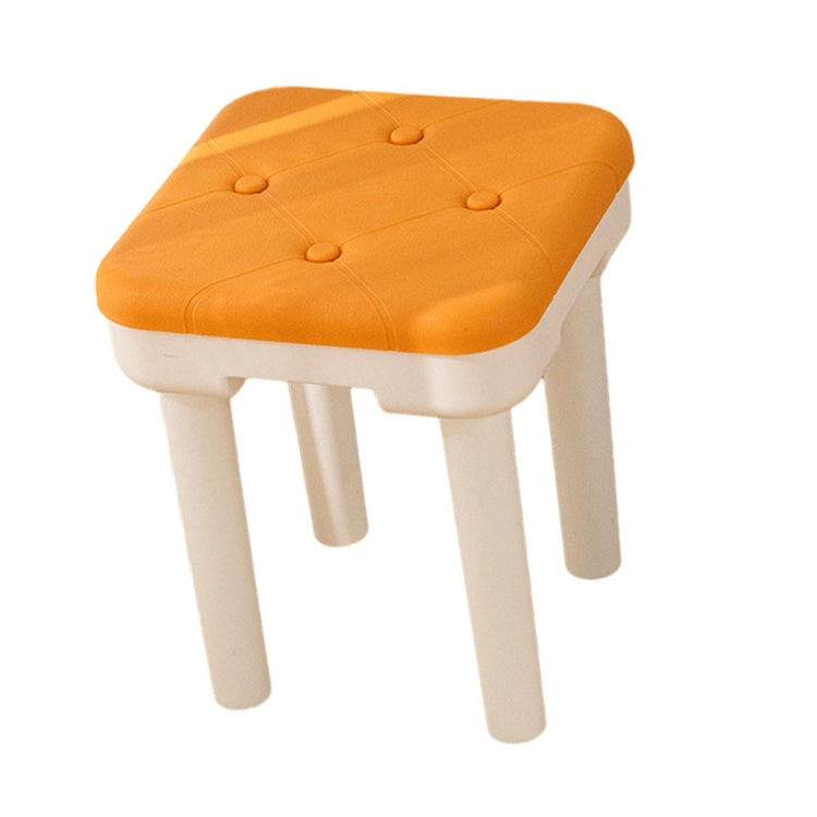 Detachable Children Small Stool Non-slip Low Chair Shoe Changing Stool, Color: Imitation Leather Yellow