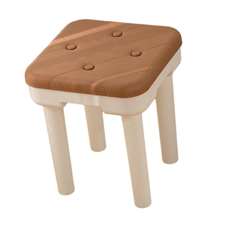 Detachable Children Small Stool Non-slip Low Chair Shoe Changing Stool, Color: Imitation Leather Khaki