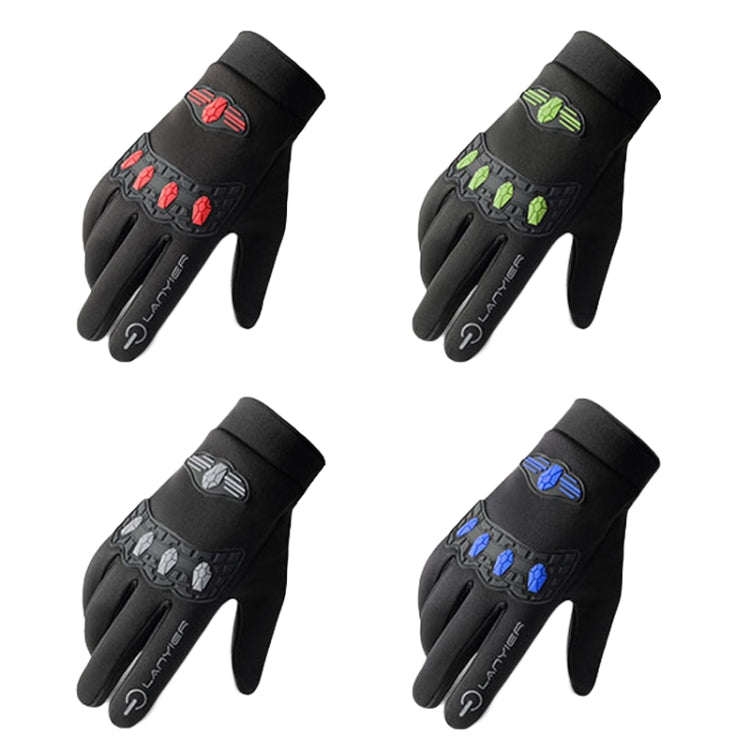 LANYIER Fall Winter Men Outdoor Motorcycle Gloves Riding Warm Windproof Anti-Slip Waterproof Touch Screen Gloves, Size: Average