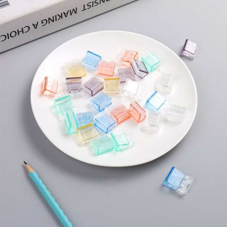 30pcs Anti-Roll Retainer Push-Pull Clip A4 Paper Loose-leaf Clip - Random Color