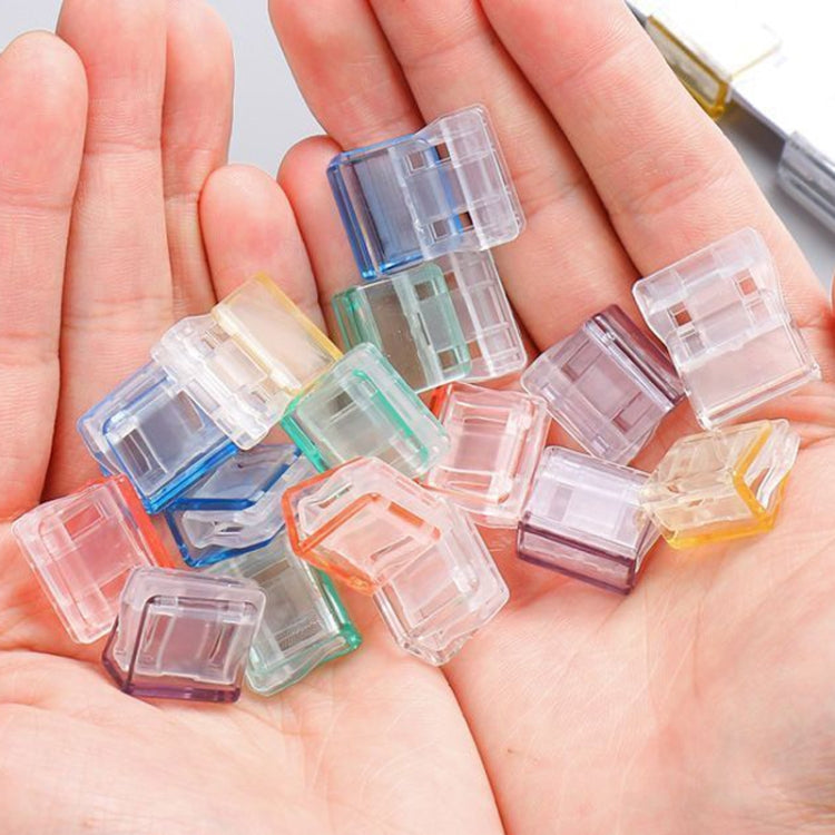 30pcs Anti-Roll Retainer Push-Pull Clip A4 Paper Loose-leaf Clip - Random Color