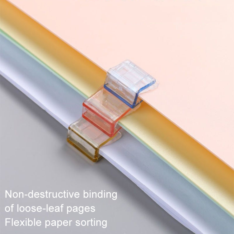 30pcs Anti-Roll Retainer Push-Pull Clip A4 Paper Loose-leaf Clip - Random Color