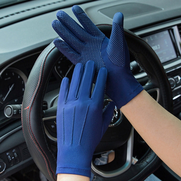 Outdoor Bicycle Riding Fishing Gloves Thin Breathable Anti-UV Sports Ice Silk Gloves, Style: Men 2 Fingers Gray
