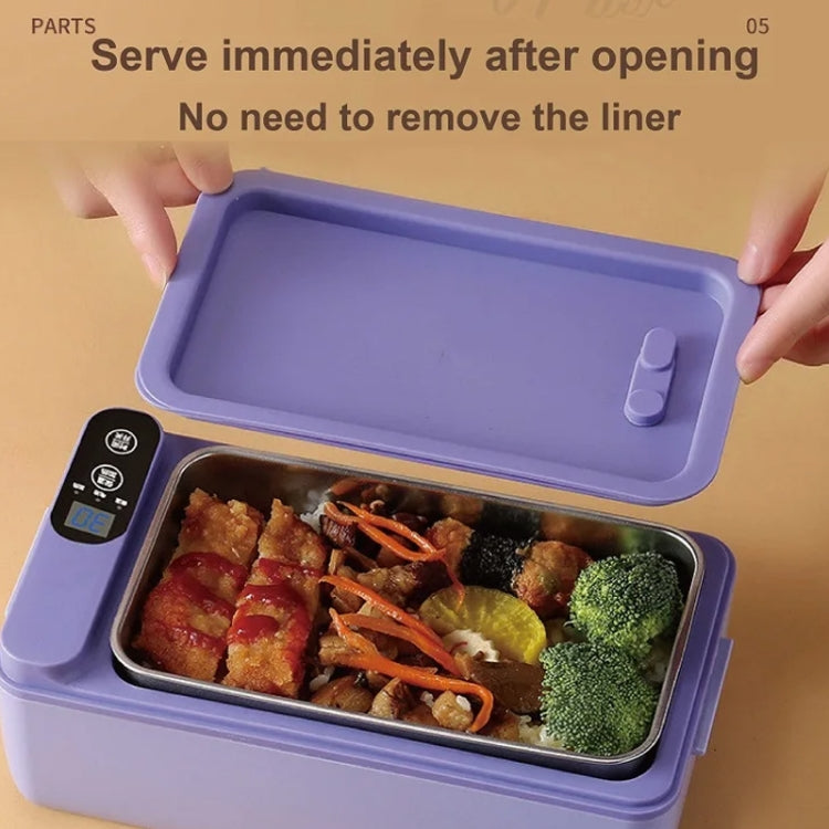 1000ml Wireless Heating Lunch Box USB Rechargeable Bento Box English Version