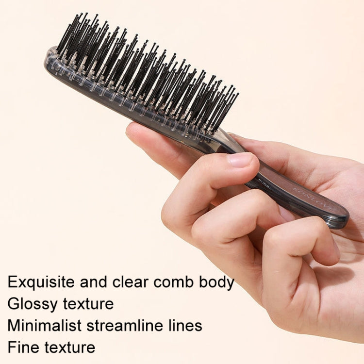 Layered Magic Wet Dry Comb Scalp Massage Comb - Home Transparent Gray