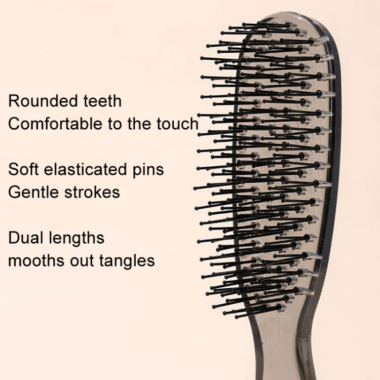 Layered Magic Wet Dry Comb Scalp Massage Comb - Home Transparent Gray