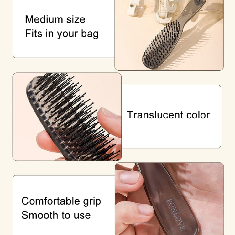 Layered Magic Wet Dry Comb Scalp Massage Comb - Home Transparent Gray