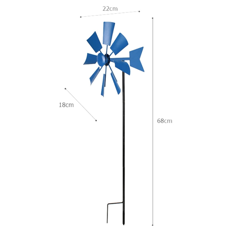 Landscape Craft Rotating Windmill Ornament Outdoor Rustic Garden Decoration Inserts