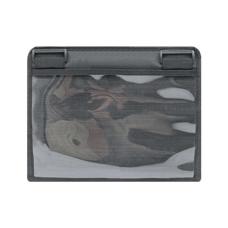 Car Seat Back Waterproof Transparent Tablet Storage Bag - Black