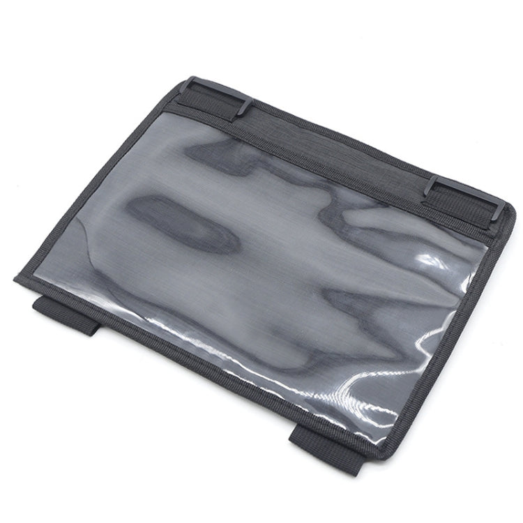 Car Seat Back Waterproof Transparent Tablet Storage Bag - Black