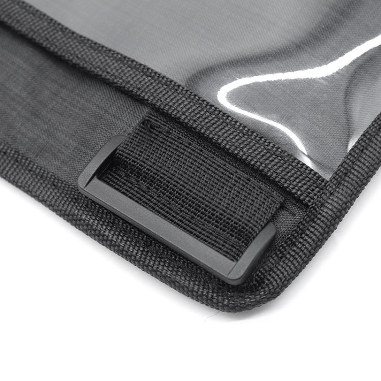 Car Seat Back Waterproof Transparent Tablet Storage Bag - Black
