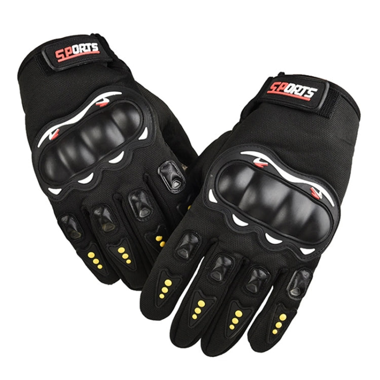 Motorcycle Gloves Men Riding Racing Anti-Slip Hard Shell Outdoor Full Finger Touchscreen Gloves, Size: Average