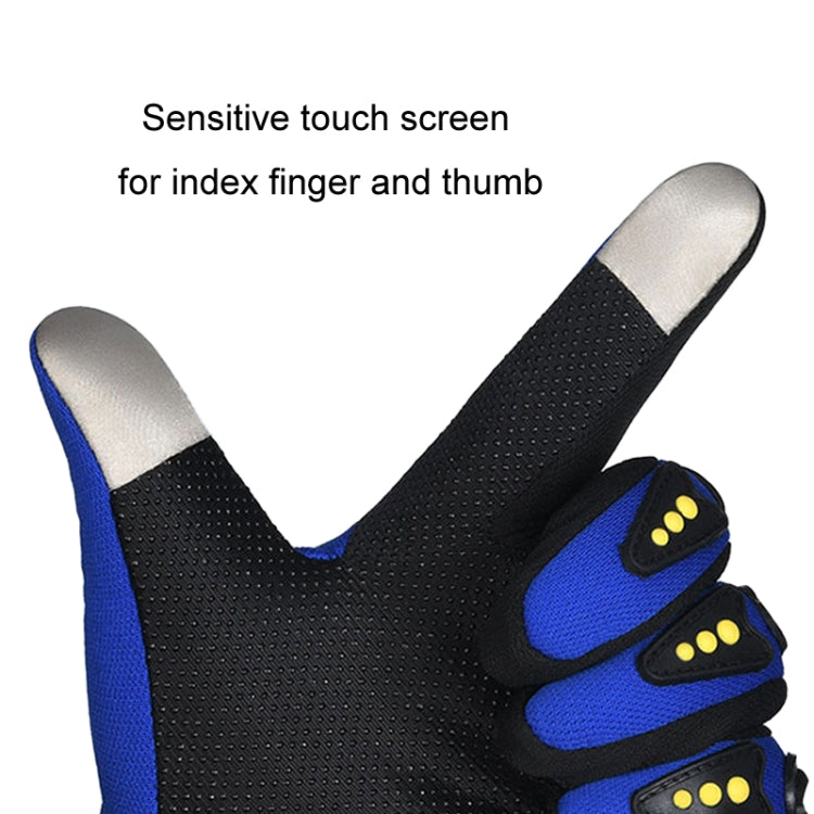 Motorcycle Gloves Men Riding Racing Anti-Slip Hard Shell Outdoor Full Finger Touchscreen Gloves, Size: Average