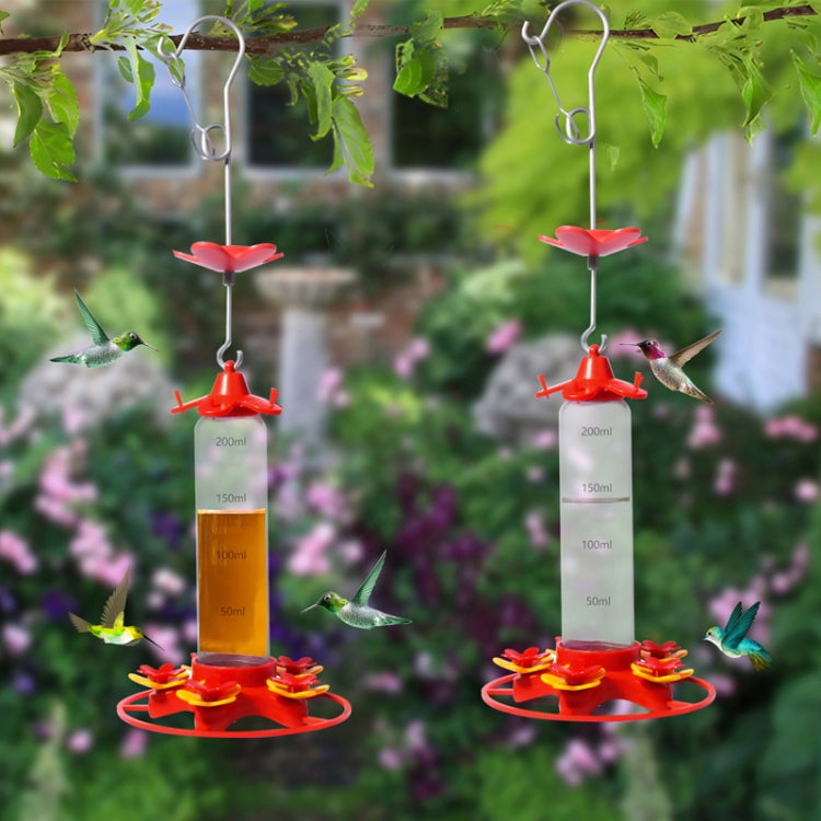Outdoor Garden Patio Hanging Hummingbird Feeder - Red
