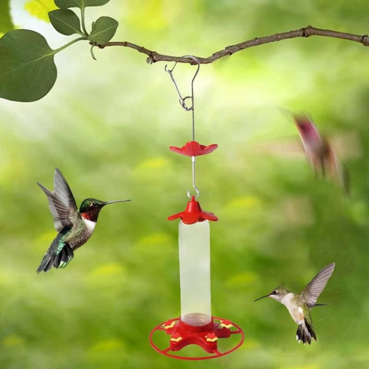 Outdoor Garden Patio Hanging Hummingbird Feeder - Red