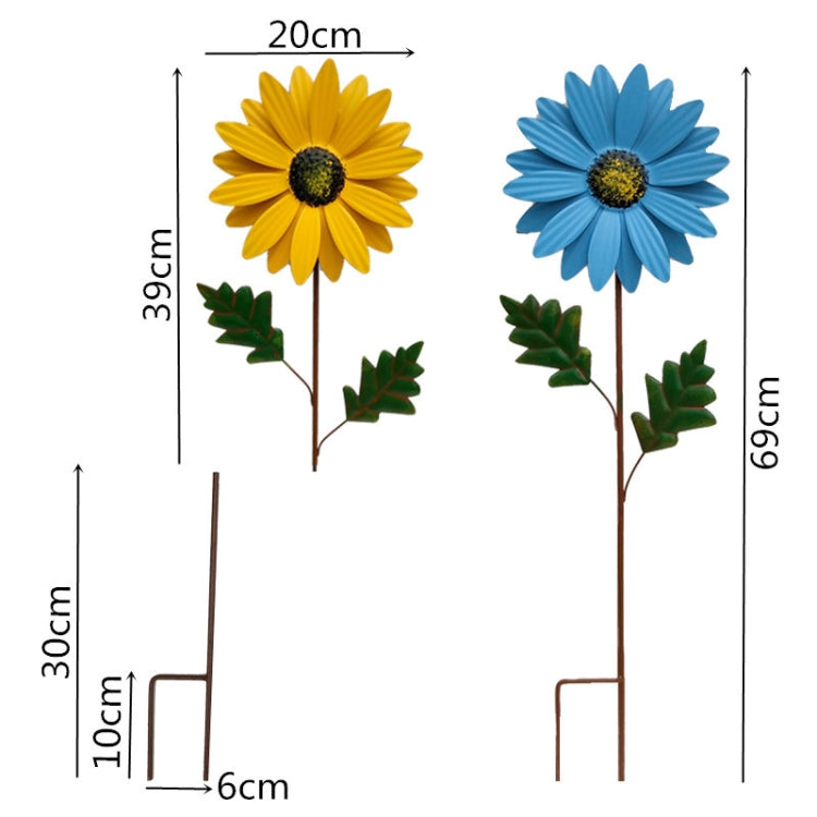 Outdoor Lawn Garden Landscape Arrangement Decorative Iron Flower Inserts