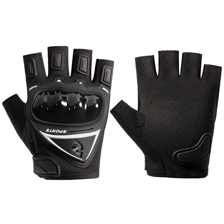 Motorcycle Protection Half Finger Gloves Men Outdoor Riding Sports Tactical Hiking Gloves, Size: Average