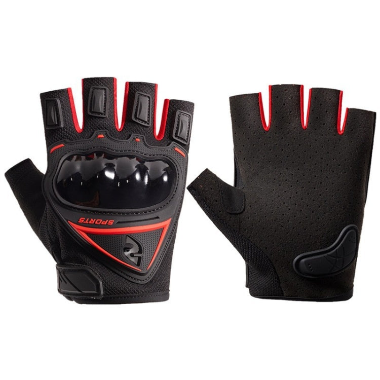 Motorcycle Protection Half Finger Gloves Men Outdoor Riding Sports Tactical Hiking Gloves, Size: Average