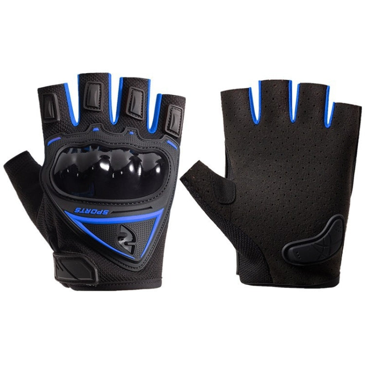 Motorcycle Protection Half Finger Gloves Men Outdoor Riding Sports Tactical Hiking Gloves, Size: Average
