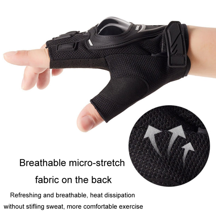 Motorcycle Protection Half Finger Gloves Men Outdoor Riding Sports Tactical Hiking Gloves, Size: Average