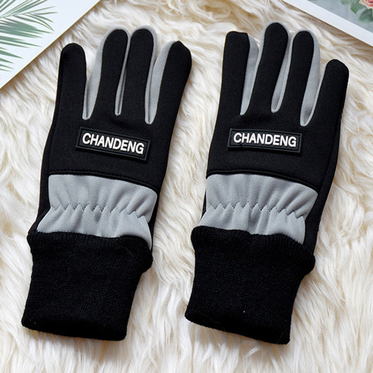 Winter Ski Velvet Warm Gloves Touch Screen Outdoor Riding Waterproof Windproof Gloves, Size: Average