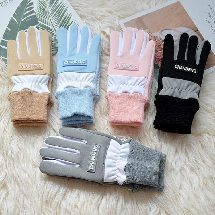 Winter Ski Velvet Warm Gloves Touch Screen Outdoor Riding Waterproof Windproof Gloves, Size: Average