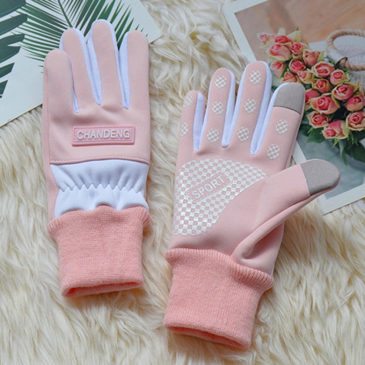 Winter Ski Velvet Warm Gloves Touch Screen Outdoor Riding Waterproof Windproof Gloves, Size: Average