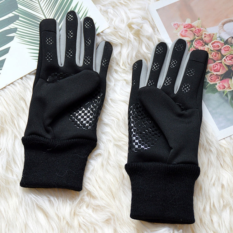 Winter Ski Velvet Warm Gloves Touch Screen Outdoor Riding Waterproof Windproof Gloves, Size: Average