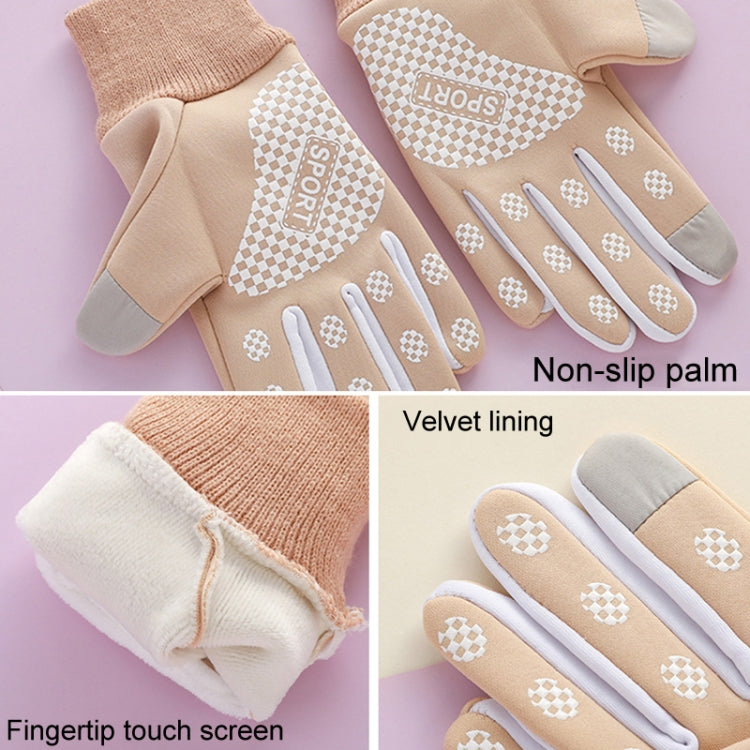 Winter Ski Velvet Warm Gloves Touch Screen Outdoor Riding Waterproof Windproof Gloves, Size: Average