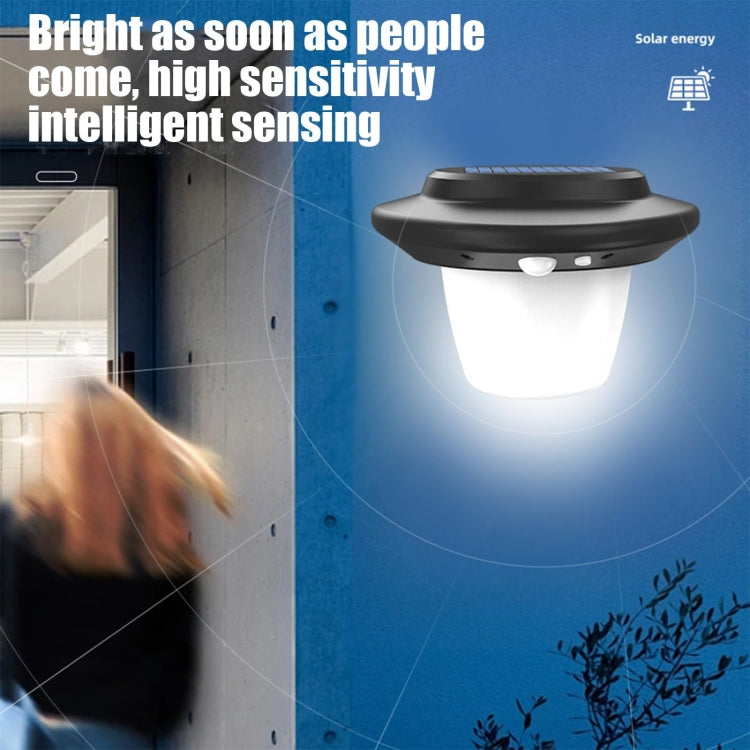 Outdoor Solar Wall Light Patio Sensor Lamp, Style: SMD Wick White Light