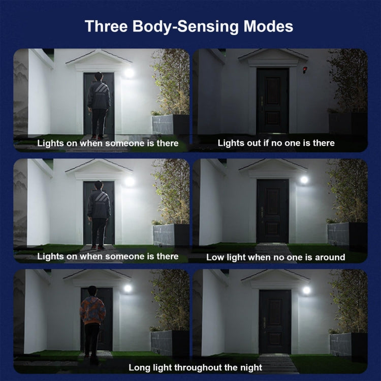 Outdoor Solar Wall Light Patio Sensor Lamp, Style: SMD Wick White Light