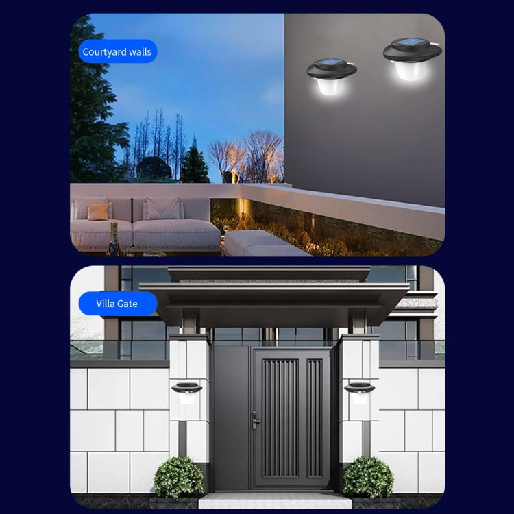 Outdoor Solar Wall Light Patio Sensor Lamp, Style: SMD Wick White Light
