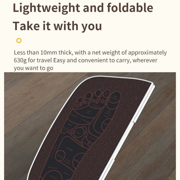 EMS Foot Massager Pad Foldable Pulse Foot Massage Mat Microcurrent Foot Physical Therapy With RC - Coffee