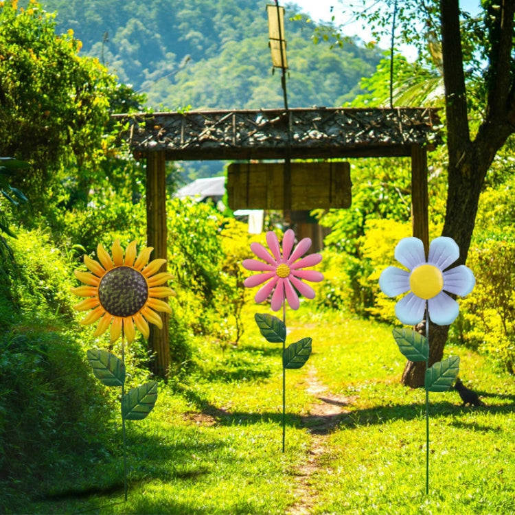 3pcs / Set Outdoor Lawn Patio Decoration Iron Flower Inserts