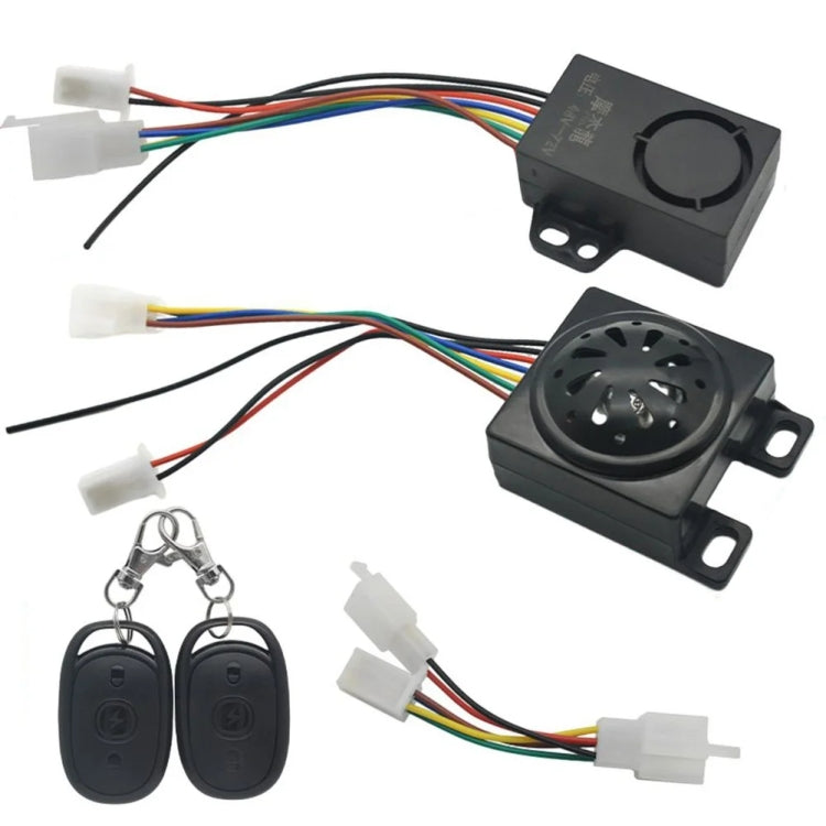 48-72V Electric Motorcycle One-Button Start Remote Lock Anti-Theft Alarm, Specifications: Two-wheeler
