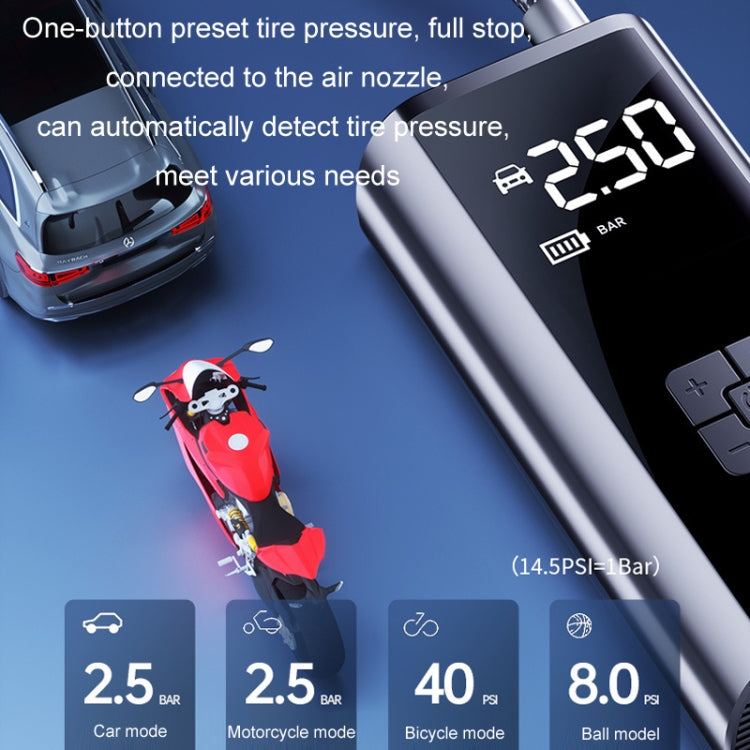Electric Vehicle Lighting Tire Air Pump Tire Pressure Detection - Wired Model