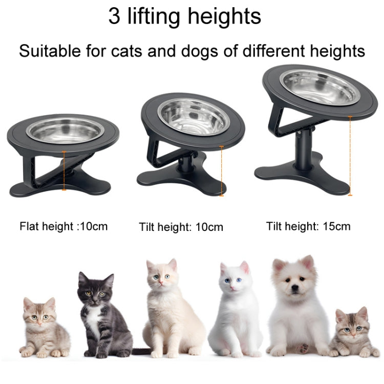 Adjustable Height Anti-Tip Pet High Stand Bowl