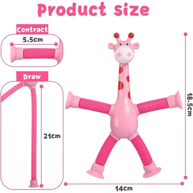 Telescopic Suction Cup Giraffe Funny Hundred Change Children Cartoon Educational Toy