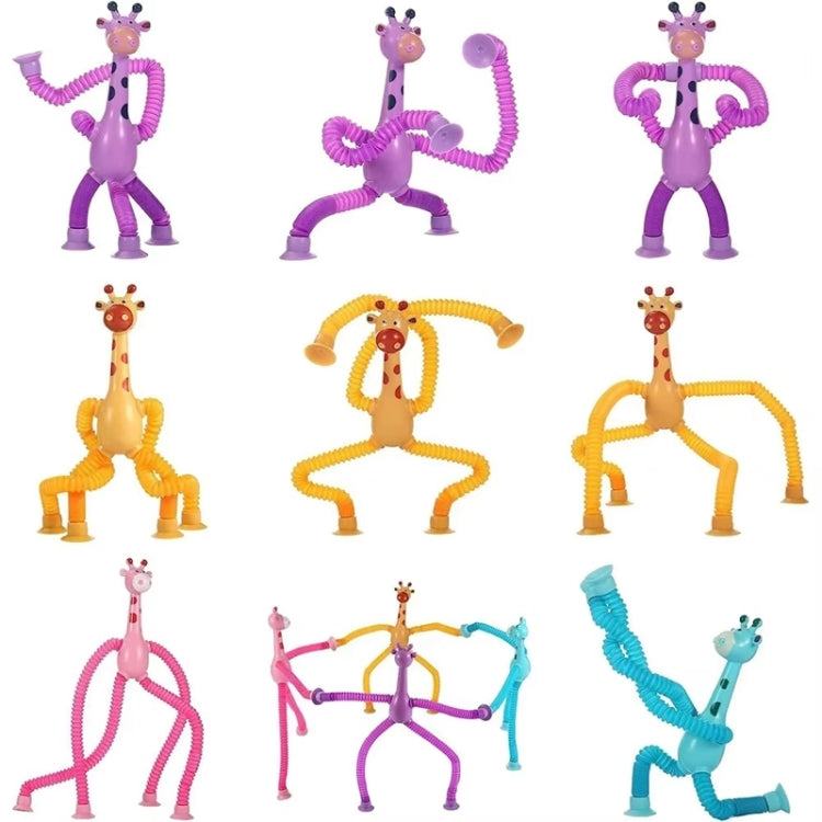 Telescopic Suction Cup Giraffe Funny Hundred Change Children Cartoon Educational Toy