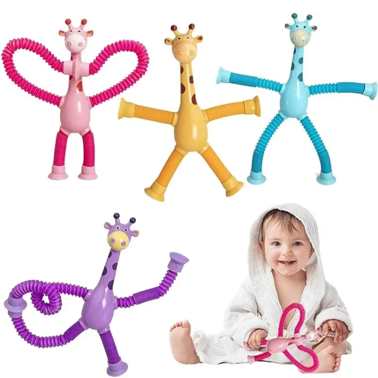 Telescopic Suction Cup Giraffe Funny Hundred Change Children Cartoon Educational Toy