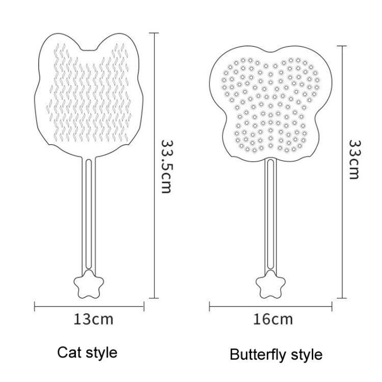 Pet Cleaning And Detangling Comb Cats And Dogs Bathing Brush, Color: Butterfly Yellow
