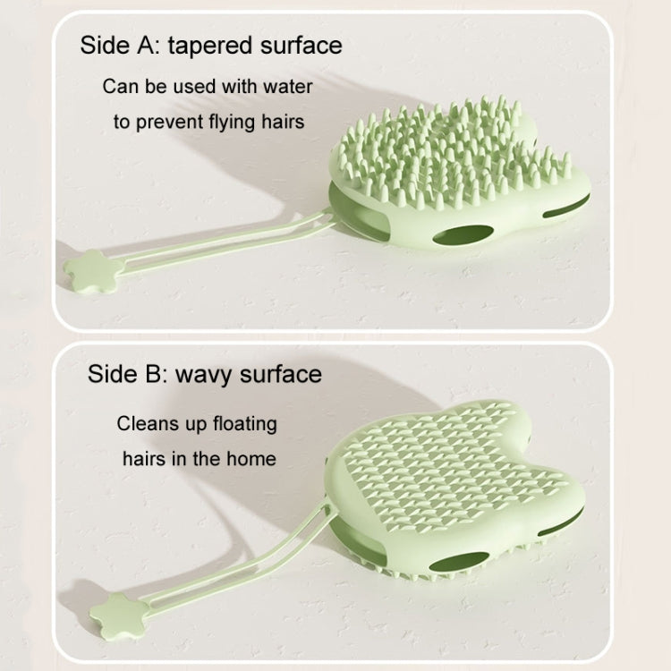 Pet Cleaning And Detangling Comb Cats And Dogs Bathing Brush, Color: Cats Ear White
