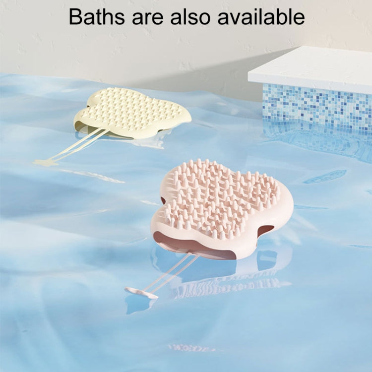 Pet Cleaning And Detangling Comb Cats And Dogs Bathing Brush, Color: Butterfly Purple
