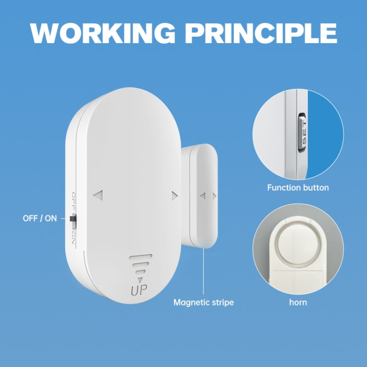 Multifunctional High-decibel Anti-theft Door Window Alarm For Home - English