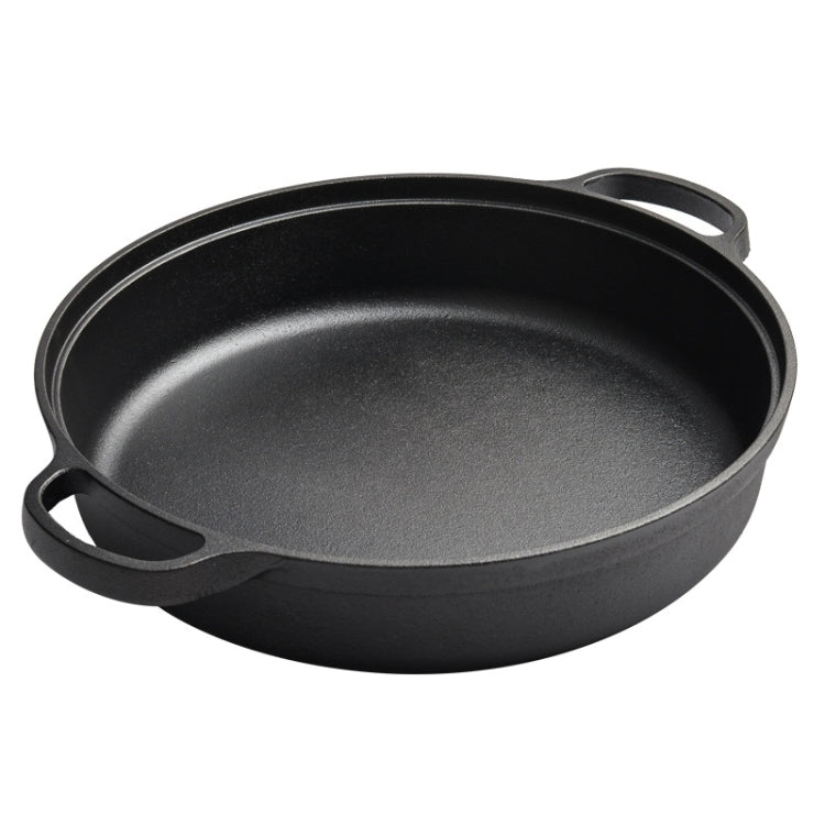 31cm Cast Iron Cooking Pot Wok Nonstick Frying Pan Restaurant Kitchen Skillet Camping Cooker