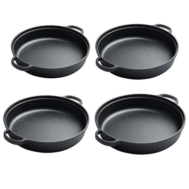 22cm Cast Iron Cooking Pot Wok Nonstick Frying Pan Restaurant Kitchen Skillet Camping Cooker