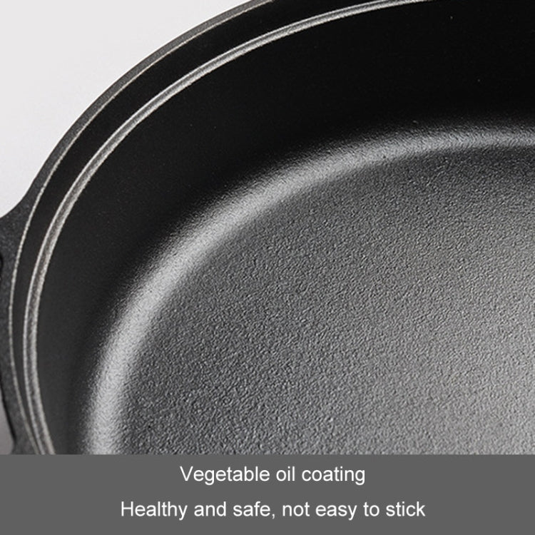 25cm Cast Iron Cooking Pot Wok Nonstick Frying Pan Restaurant Kitchen Skillet Camping Cooker