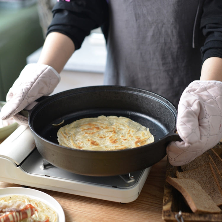 25cm Cast Iron Cooking Pot Wok Nonstick Frying Pan Restaurant Kitchen Skillet Camping Cooker