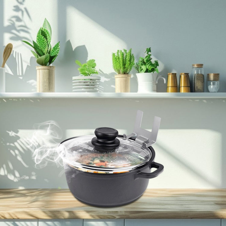 Household Stainless Steel Pot Lid Keeper With Silicone Gasket Kitchen Lid Holder - FS-24140